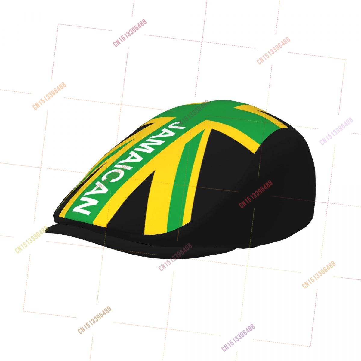Newsboy Cap Ivy - หมวกแก๊ปทรงไนส์บอยปีกสั้นลายธงชาติจาเมกาและอังกฤษ สำหรับผู้ชายและผู้หญิง เหมาะสำหรับขับรถและสวมใส่ในชีวิตประจำวัน