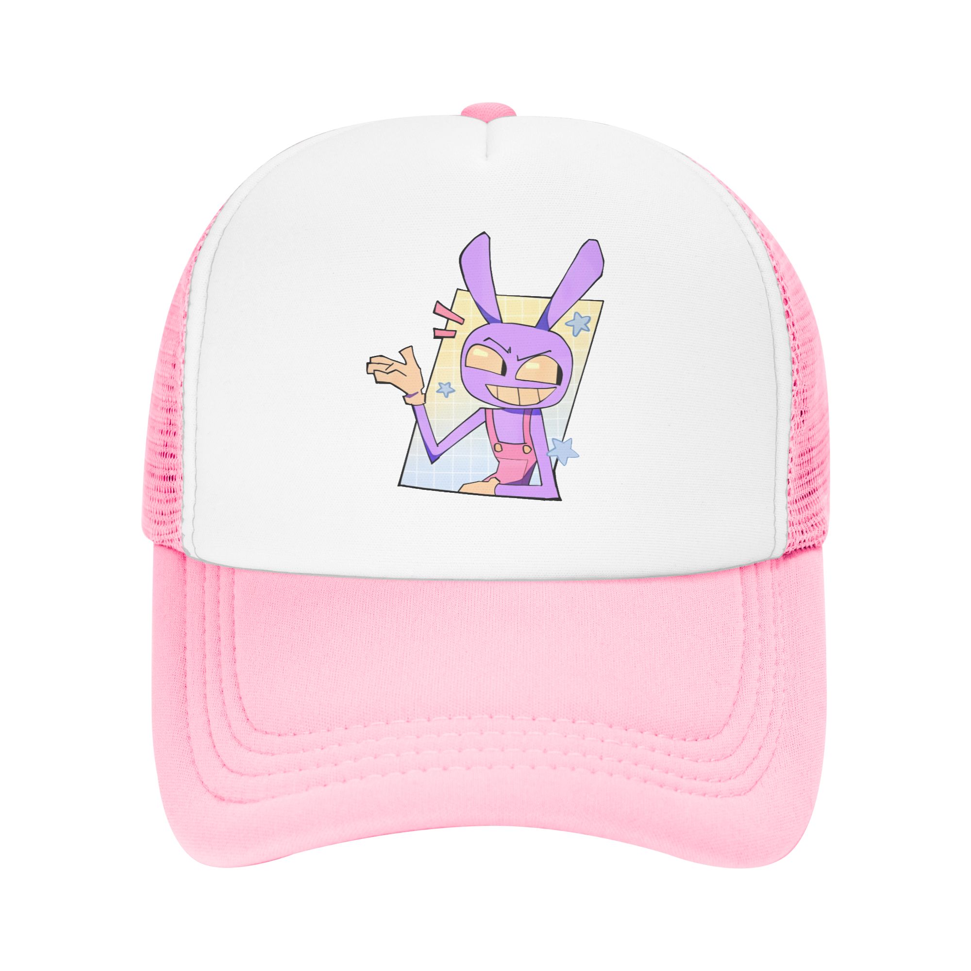 Trucker Cap Mesh - หมวกเบสบอลลายการ์ตูนดิจิตอล ซีร์คัส เมช หมวกแก๊ปสำหรับกิจกรรมกลางแจ้ง ปรับขนาดได้ หมวกแก๊ปสำหรับฤดูร้อน