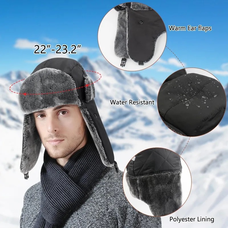 หมวกอูชันกาทหารลายทหารสำหรับเล - Trapper Hat Ear Flap บทวิจารณ์และราคา