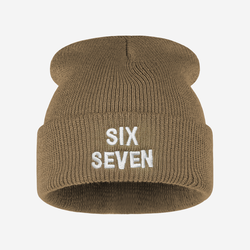 หมวกบีนนี่ถักปักลายตัวอักษร SI - Beanie Cuffed Knit บทวิจารณ์และราคา