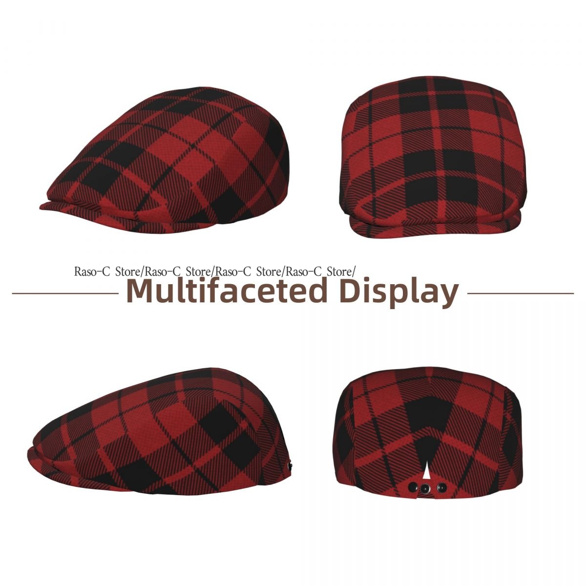 หมวกทรงแบนสำหรับผู้ใหญ่ ลายตาร - Newsboy Cap Ivy บทวิจารณ์และราคา